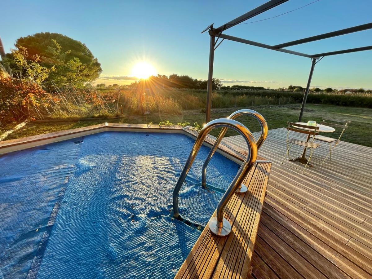 Myinsolite - Tiny-House, Jacuzzi, Brasero, Piscine إج مورت المظهر الخارجي الصورة