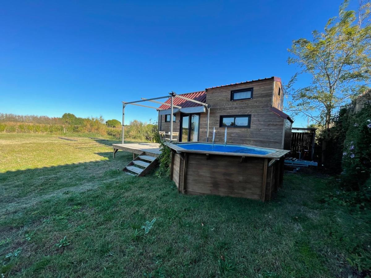 Myinsolite - Tiny-House, Jacuzzi, Brasero, Piscine إج مورت المظهر الخارجي الصورة