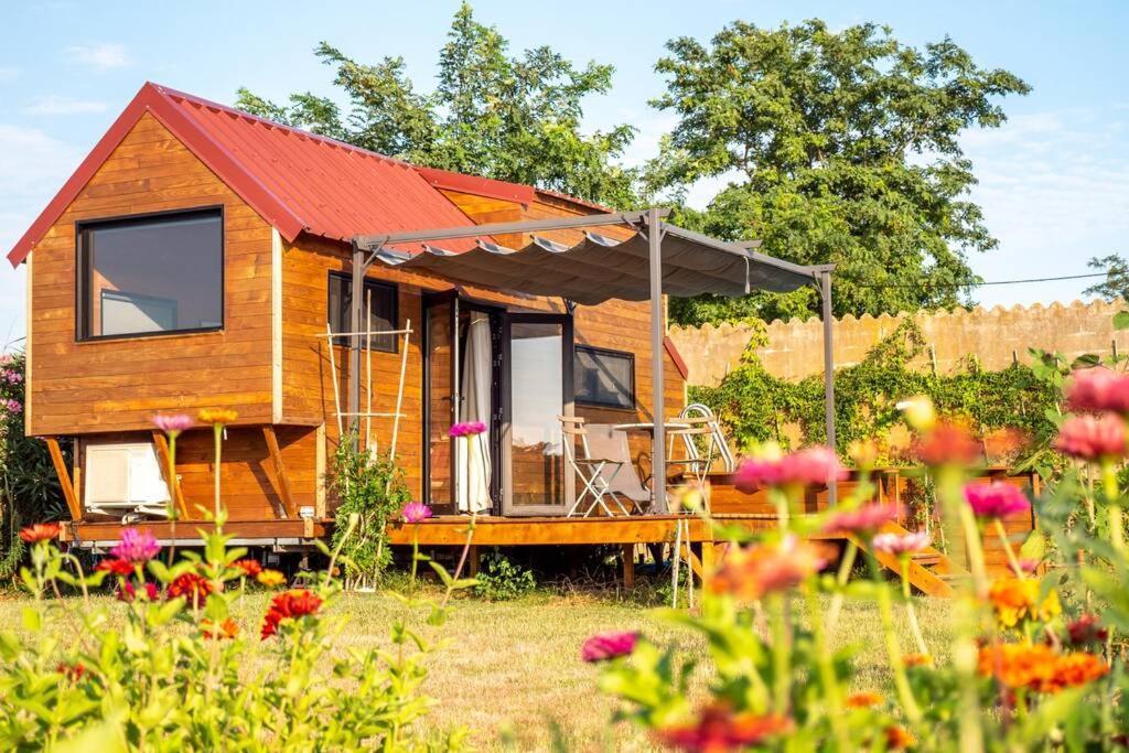 Myinsolite - Tiny-House, Jacuzzi, Brasero, Piscine إج مورت المظهر الخارجي الصورة